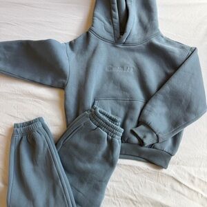 Comfrt Kids Blue Hoodie Sweatshirt and Joggers Sweatpants